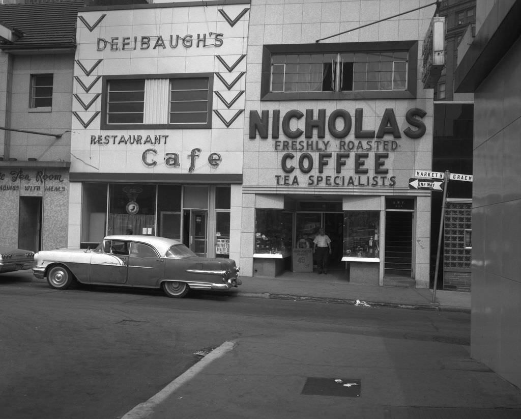 Nicholas Coffee on West Market Street, 1966