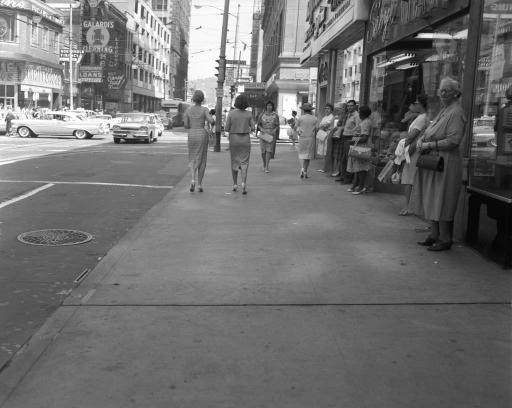 Downtown Corner of Sixth and Penn Avenue, 1962