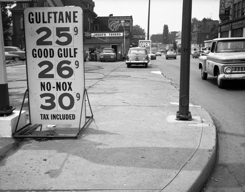 Gulf Gas Station on Baum Boulevard, 1964