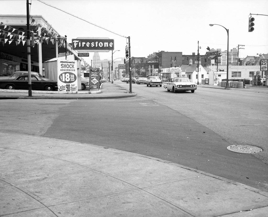 Roup Street and Baum Boulevard, 1964
