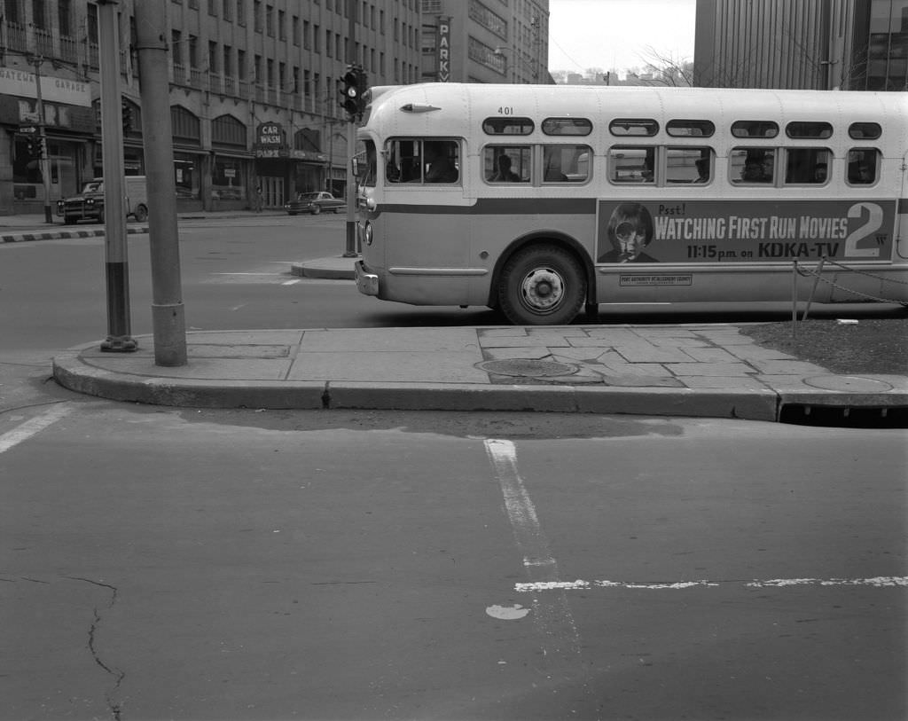 First Run Movies on KDKA-TV 2 Bus Poster, 1965