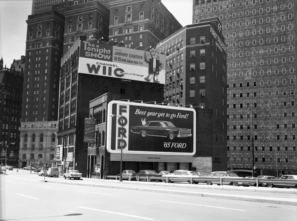 Billboards for Ford and Tonight Show, 1965