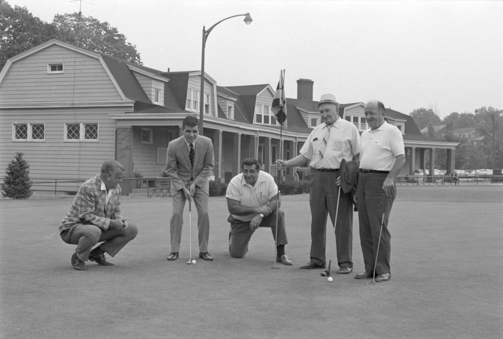 Carl Kauffman Memorial Golf Tournament at Schenley Park: Mayor Richard Caliguiri among participants, 1969.