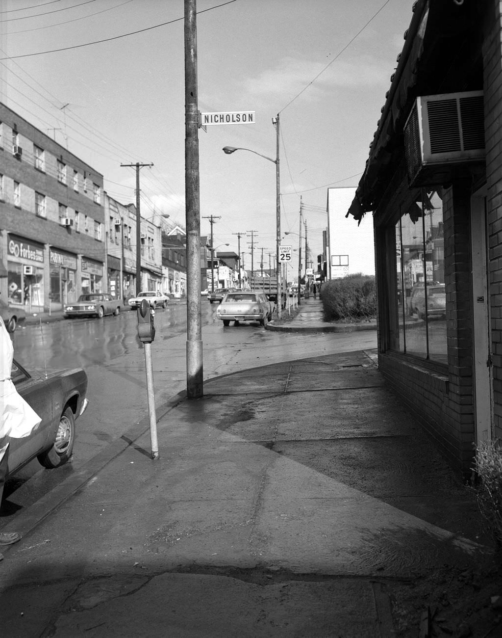 Murray Ave at Nicholson St, Looking North, 1971