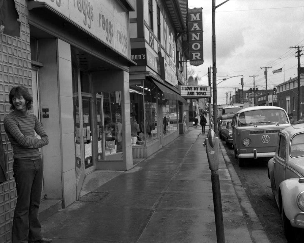 Manor Theater: Playing "I Love My Wife" and "Topaz," 1971