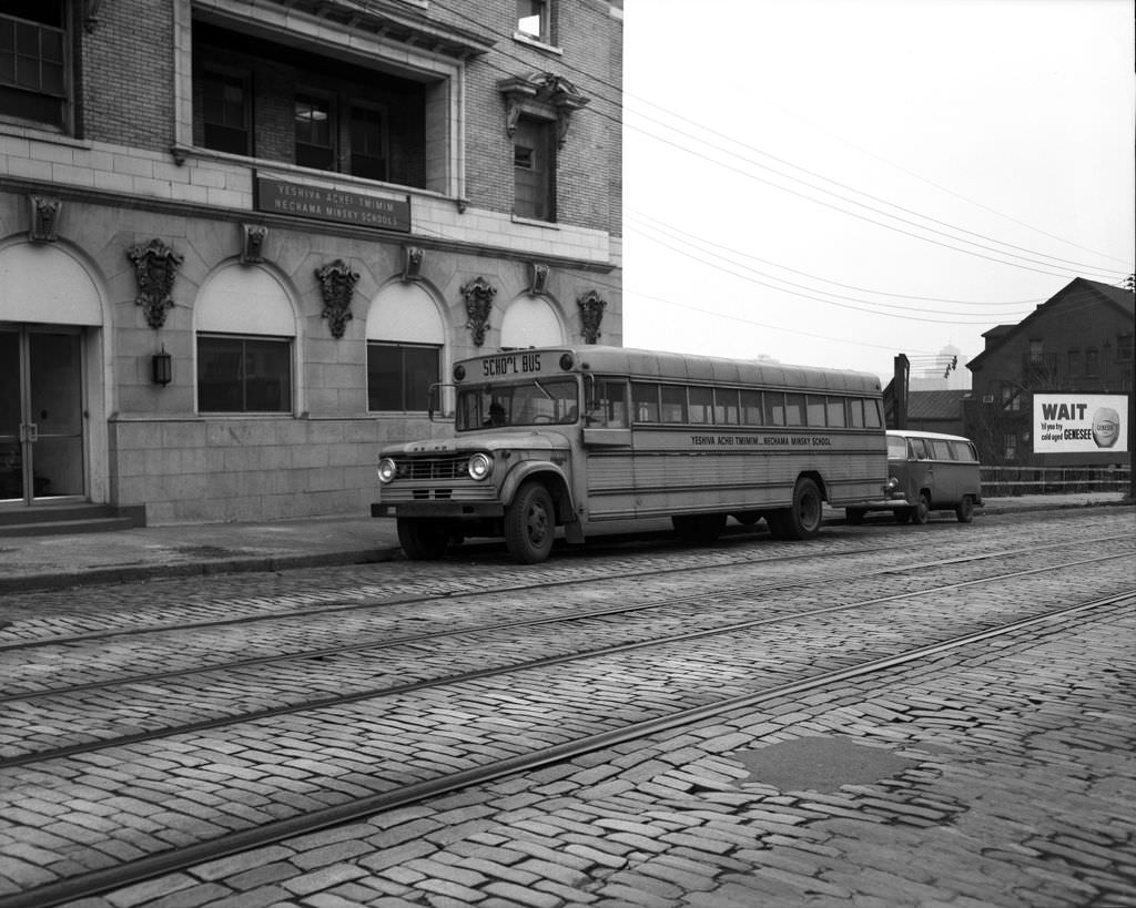 Yeshiva Schools Bus on Fifth Ave, Lubavitch Educational Legacy, 1970