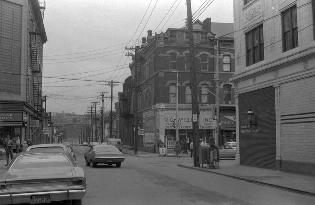 Pedestrians at 17th St and East Carson St, 1972