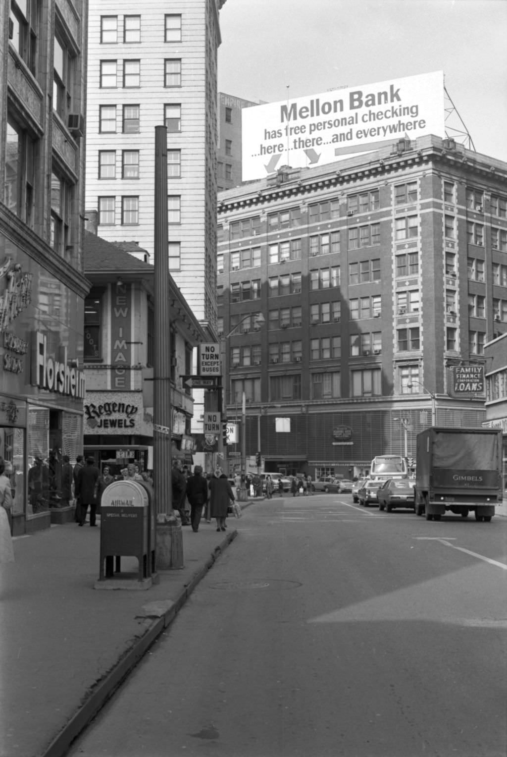 Fifth Ave at Market Square, 1973