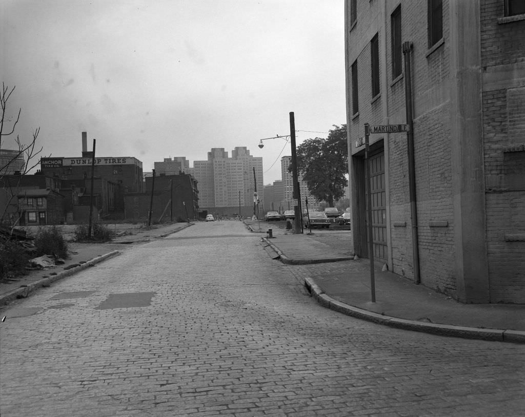 Cremo Street at Martindale Street looking towards Reedsdale, 1970