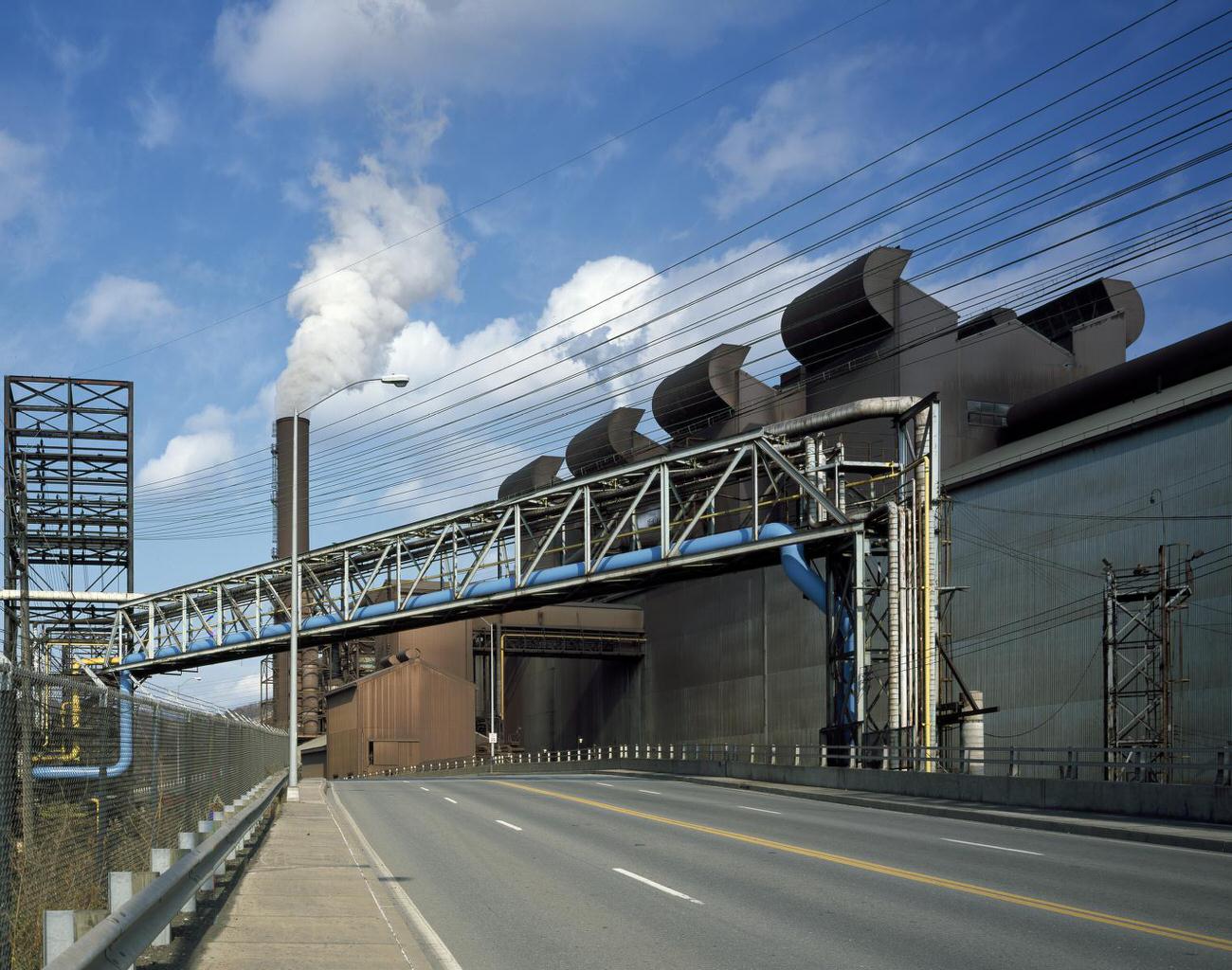 Industrial road in Pittsburgh, Pennsylvania, 1980.
