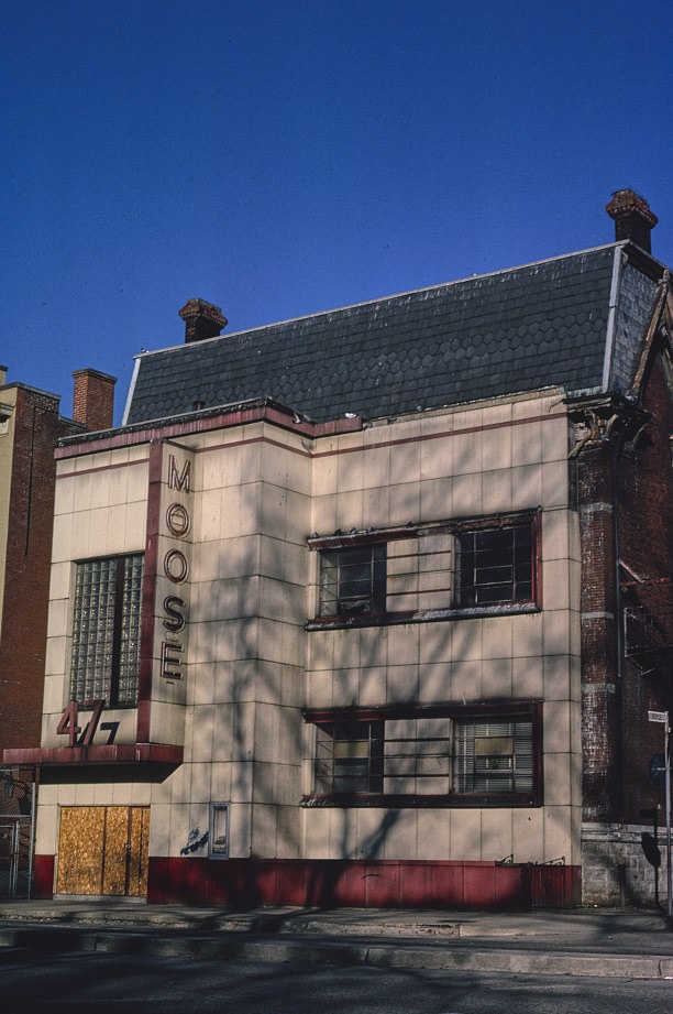 Moose Building at 47 East North Avenue, Pittsburgh, Pennsylvania, 1989.