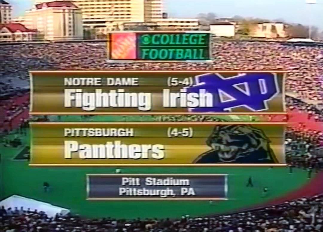 A broadcast of the final game at Pitt Stadium in 1999.