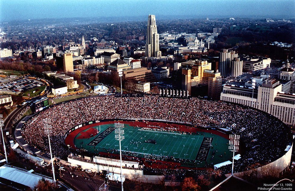 Oakland and Pitt Stadium during the last game in 1999.