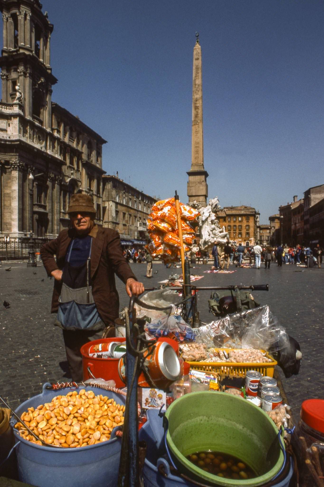 Vendor in Piazza Navona, Rome, 1984