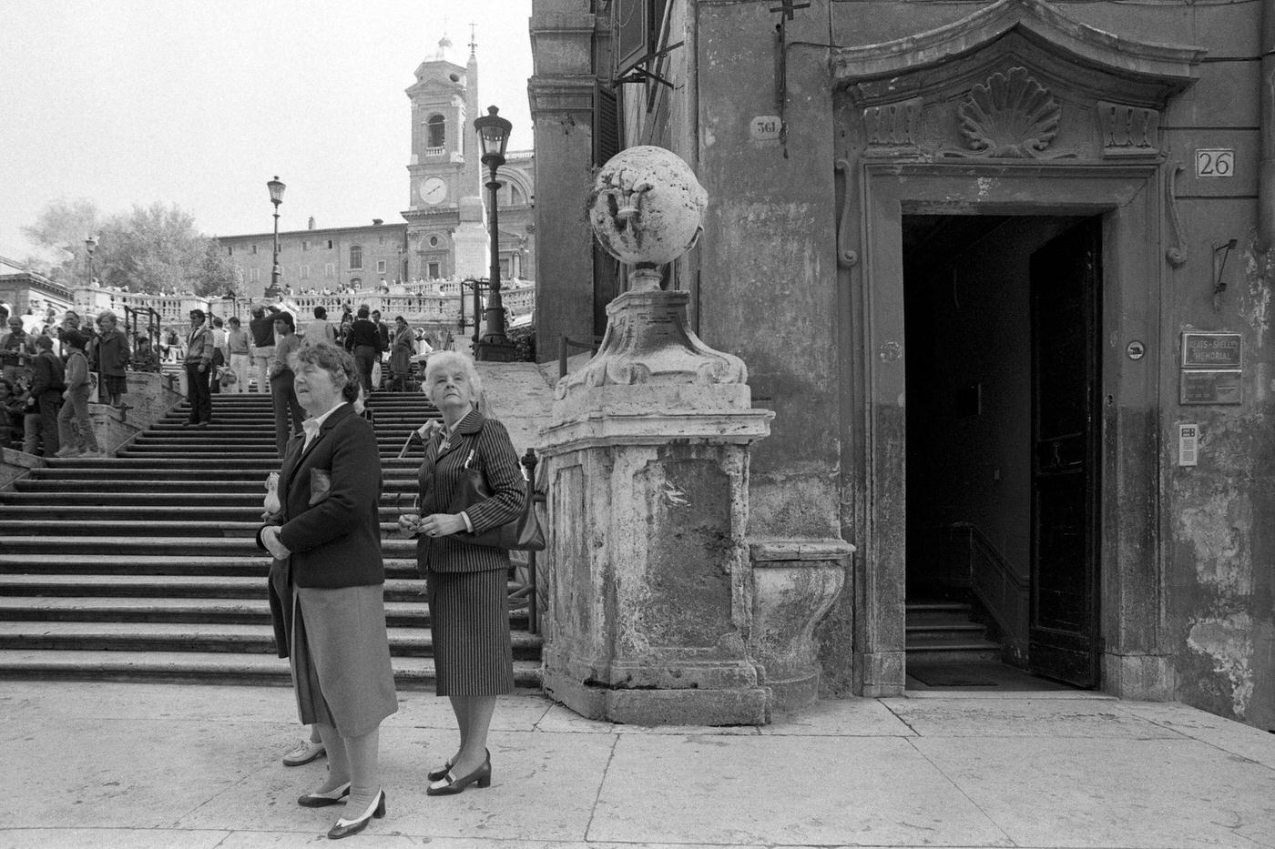 People at the Base of the Spanish Steps, Rome, 1984