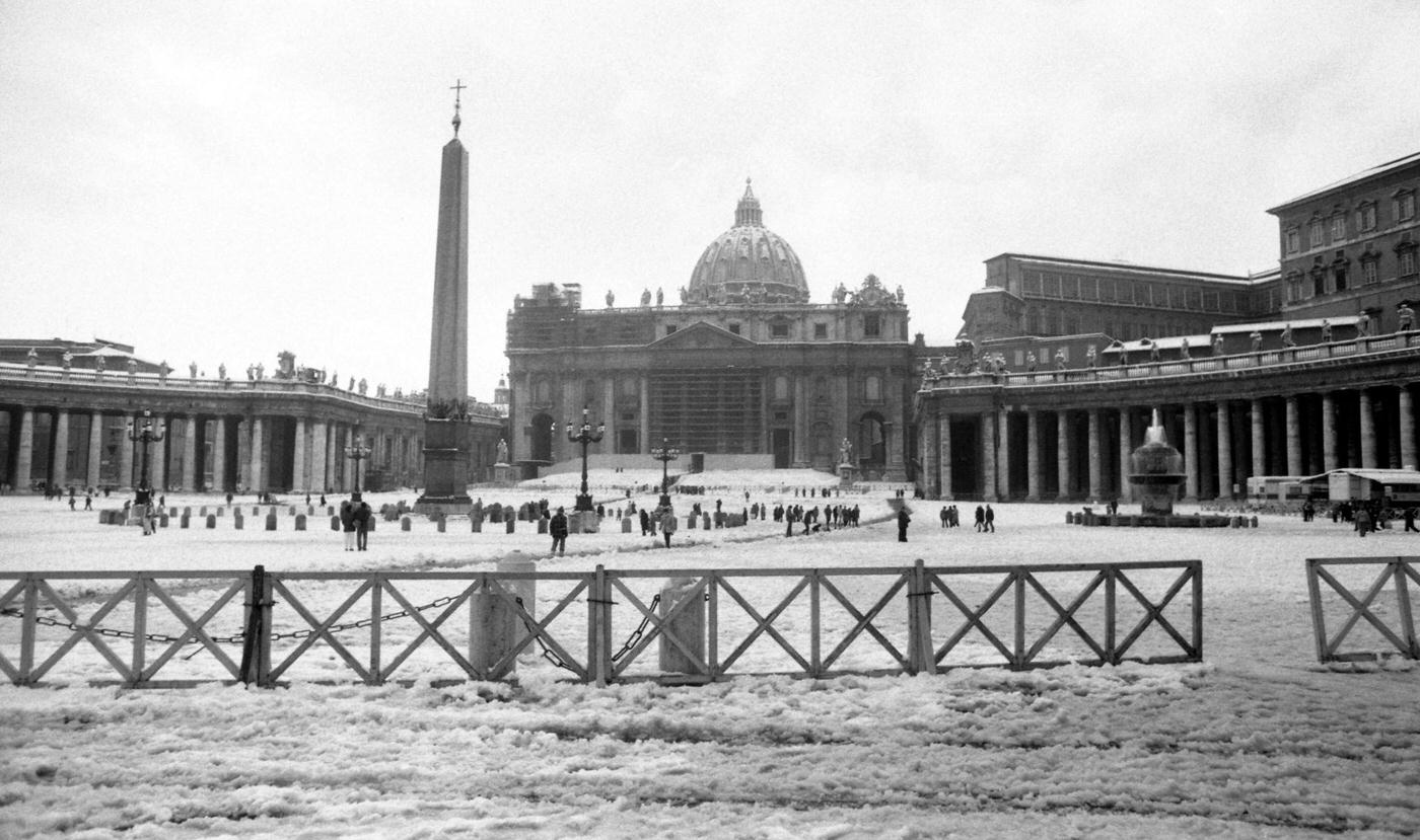 St Peter's Square Covered in Snow, Rome, 1986