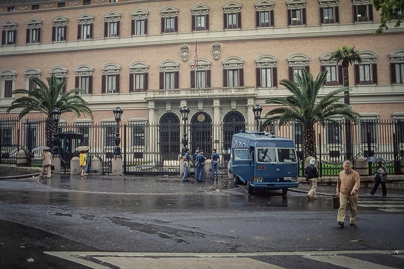 Car Bomb Near the American Embassy in Rome, 1987