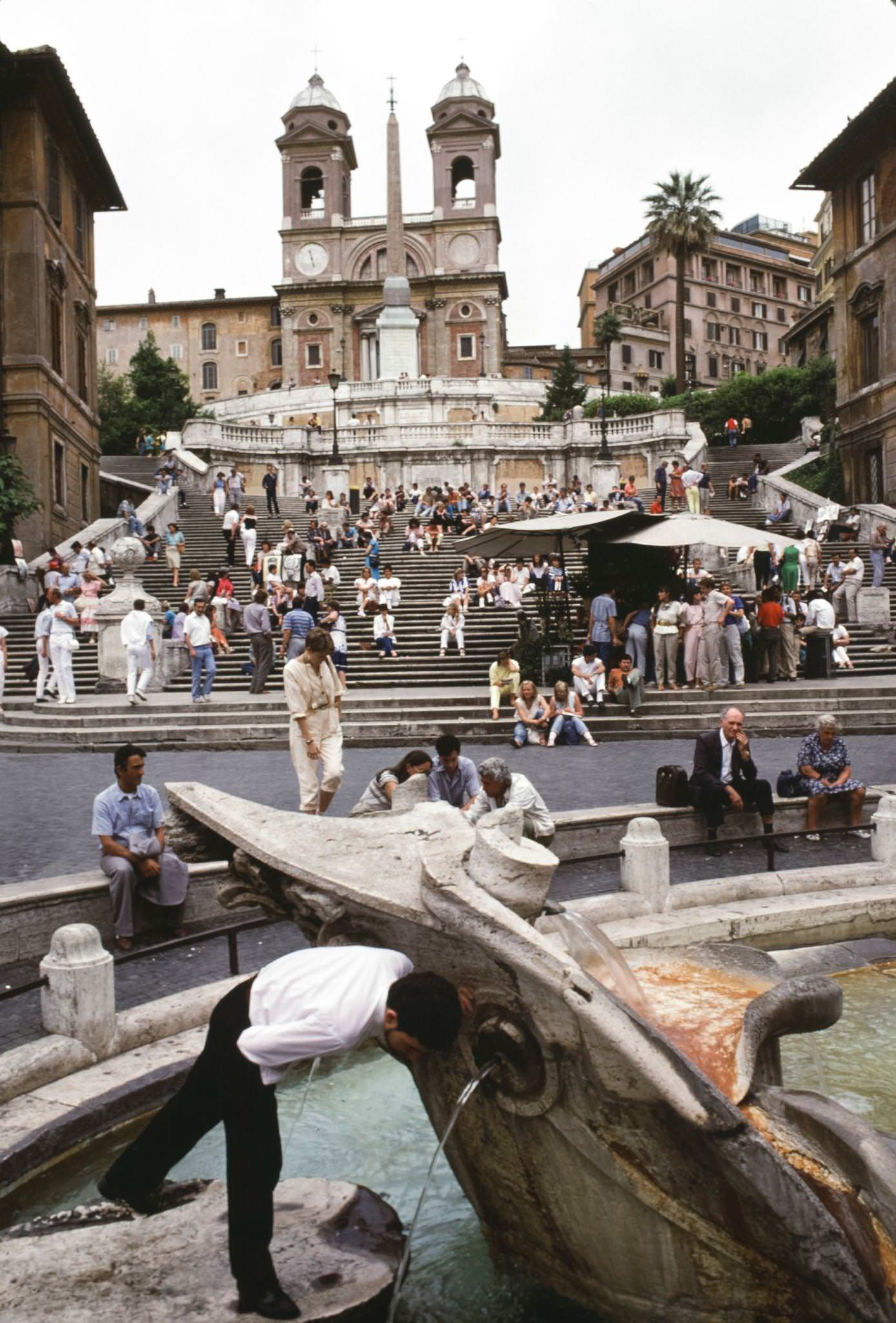 Spanish Steps in Piazza di Spagna, Rome, 1985