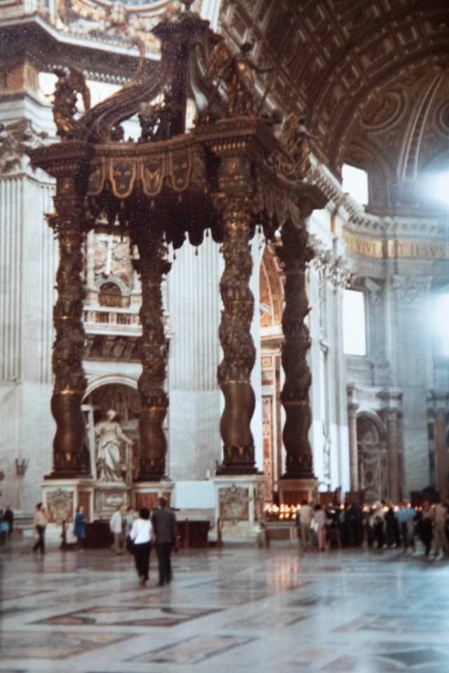 St Peters Basilica, Vatican City, Rome, 1985