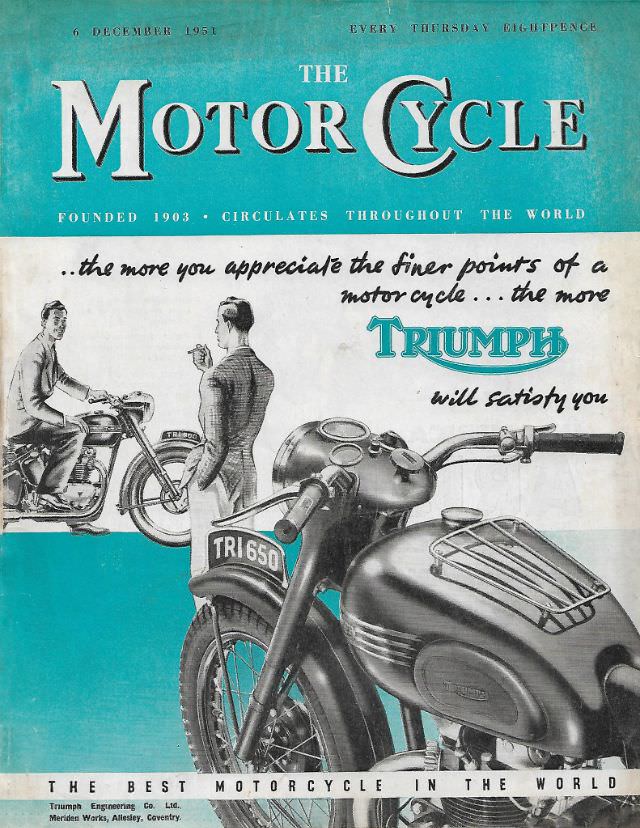The Motor Cycle magazine, December 6, 1951