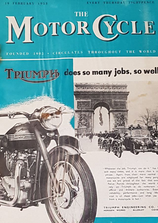 The Motor Cycle magazine, February 19, 1953