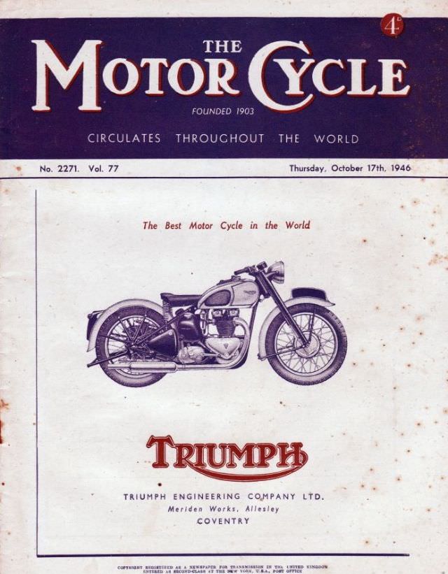 The Motor Cycle magazine, October 17, 1946
