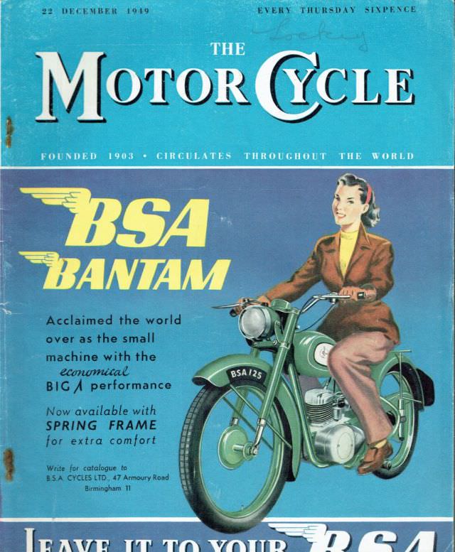 The Motor Cycle magazine, December 22, 1949