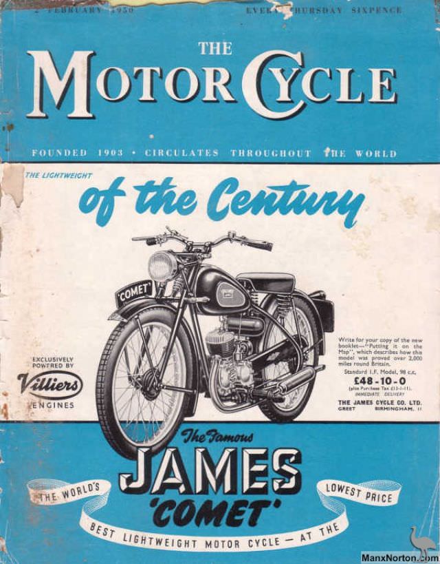 The Motor Cycle magazine, February 2, 1950