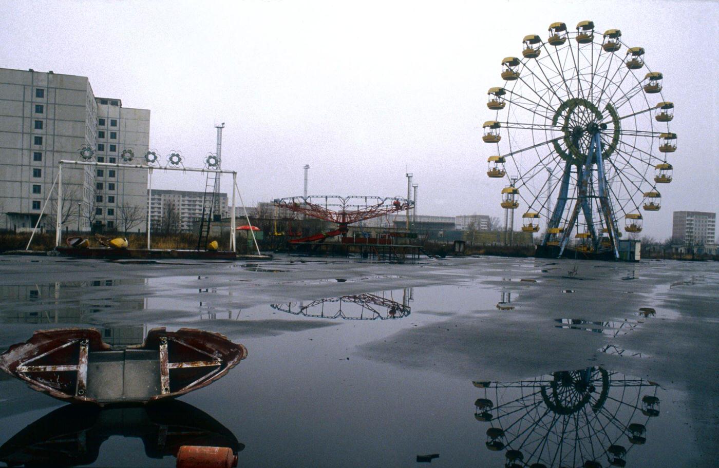 Abandoned Amusement Park in Pripyat Near Chernobyl, 1995