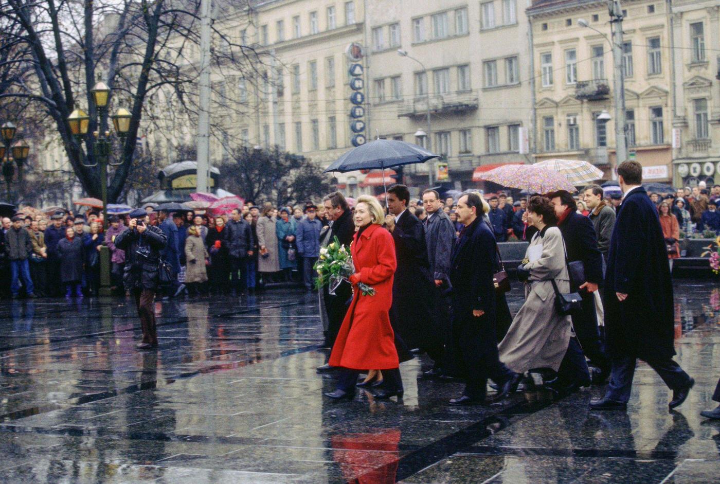 U.S. First Lady Hillary Clinton Visits Lviv, 1997