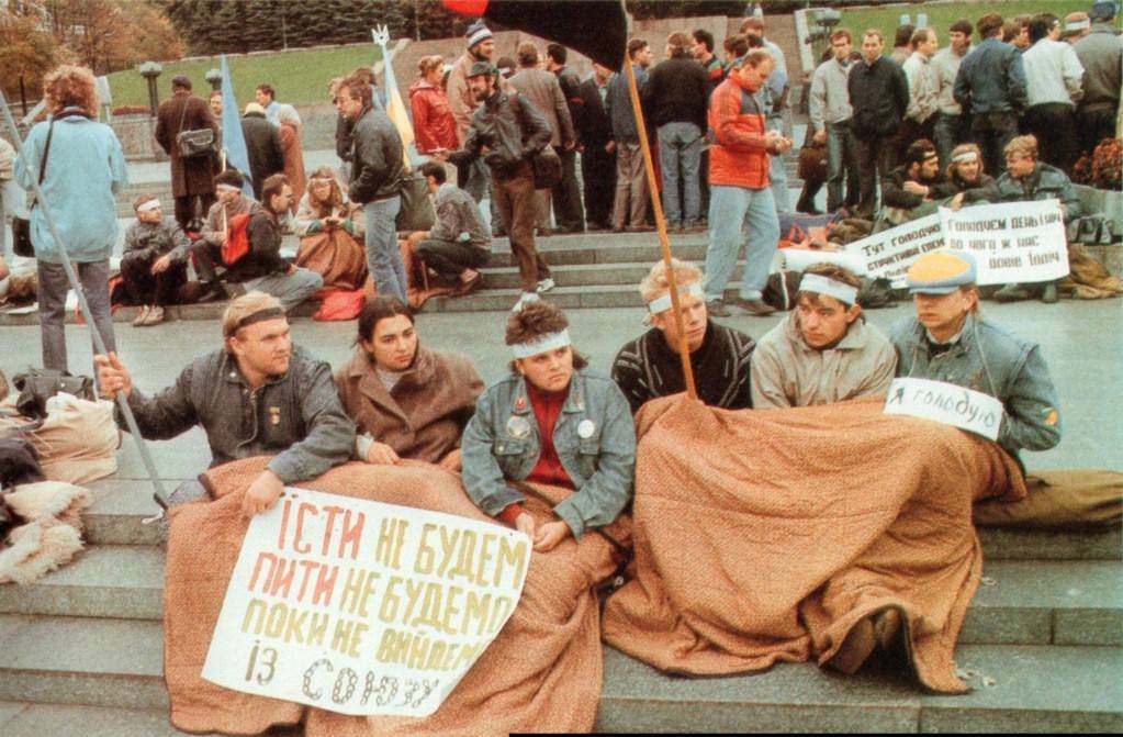 Elections in March 1990 fractured the Communist Party's monopoly on power in Ukraine. Months later, as Soviet President Mikhail Gorbachev sought to prevent the disintegration of the U.S.S.R., hundreds of thousands of people participated in protests and strikes across Ukraine calling for independence.