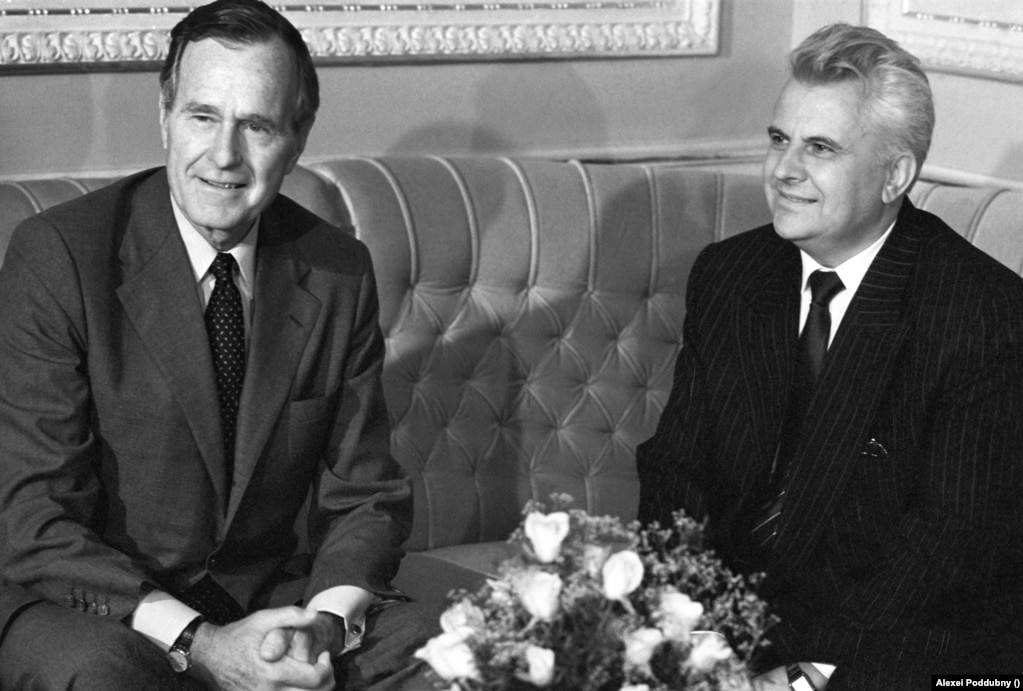 On August 1, 1991, U.S. President George Bush delivered his "Chicken Kiev" speech, in which he warned Ukrainians about the dangers of "suicidal nationalism," a phrase used by Gorbachev.