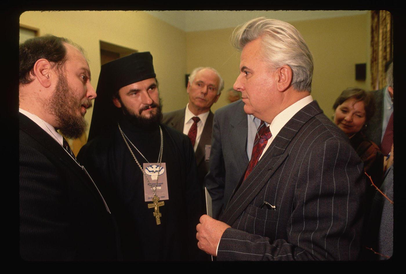 Candidate Kravchuk Meets with Church Leaders Before Presidential Election, 1991
