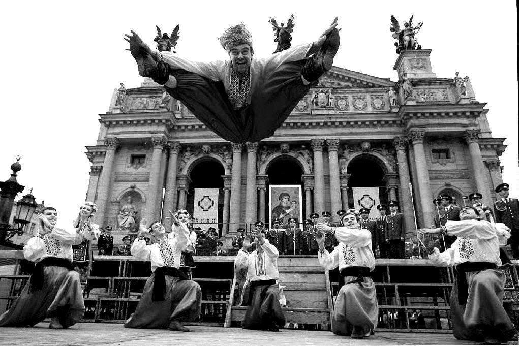 Folk Dancers Perform in Lvov Celebrating Ukrainian Independence, 1993