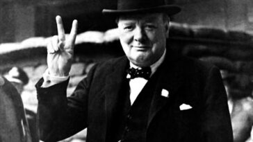 Winston Churchill Victory sign