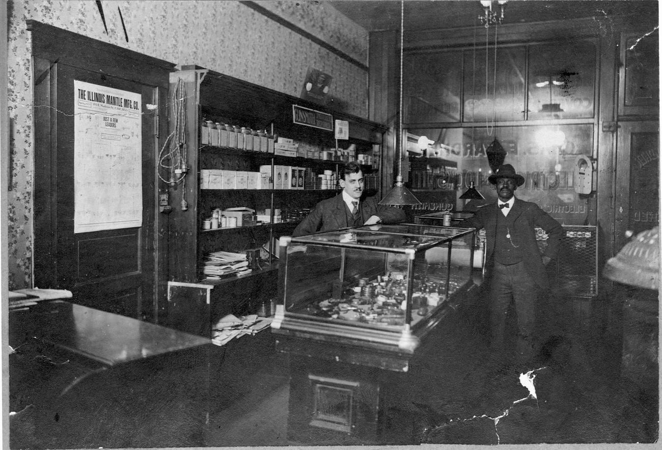 African American-Owned Gunsmith Shop, Chicago, 1900