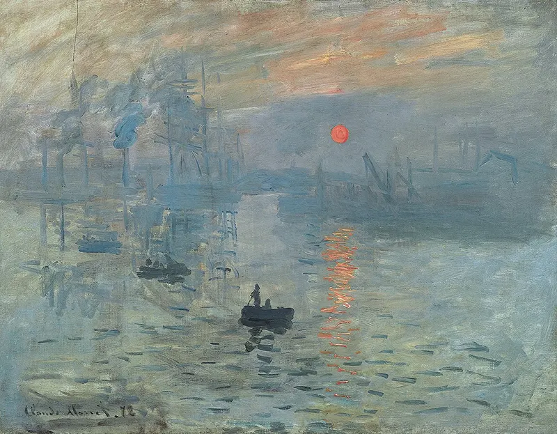 Impression, Sunrise (Impression, soleil levant), 1872; the painting that gave its name to the style and artistic movement. Musée Marmottan Monet, Paris.