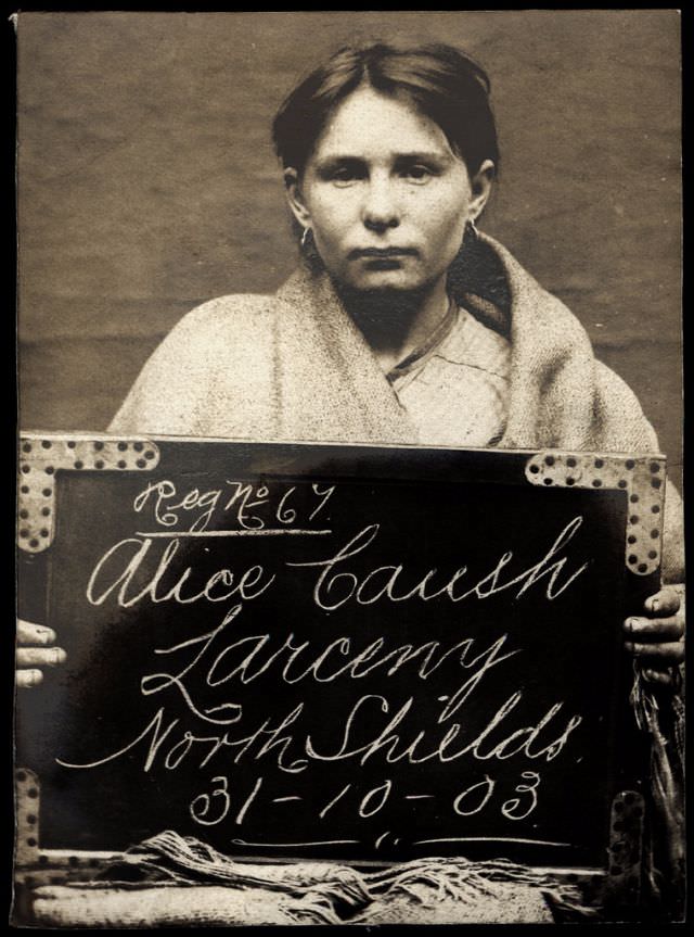 Alice Caush arrested for larceny, 31st October 1903.