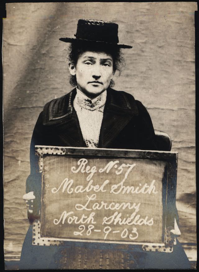 Mabel Smith arrested for larceny, 28th September 1903.