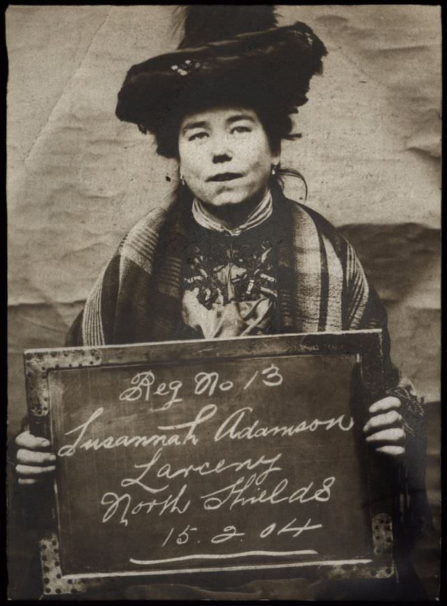 Susannah Adamson arrested for stealing a man’s purse, 15th February 1904.