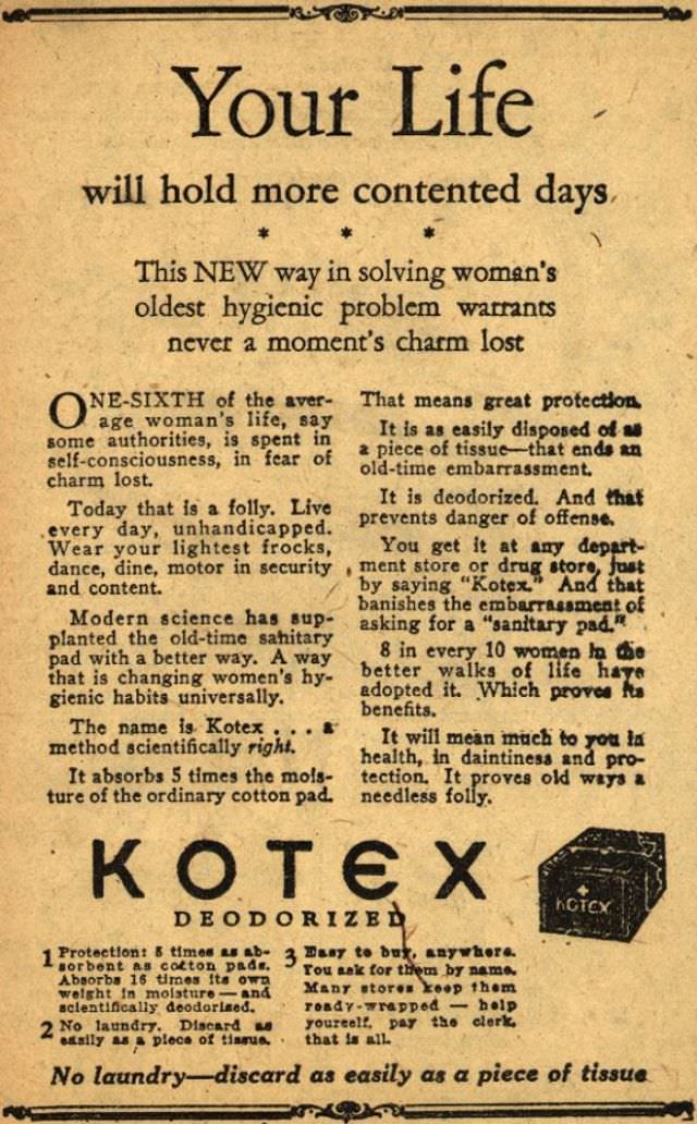 The Hilarious and Eye-Opening World of Early 20th-Century Feminine Hygiene Ads