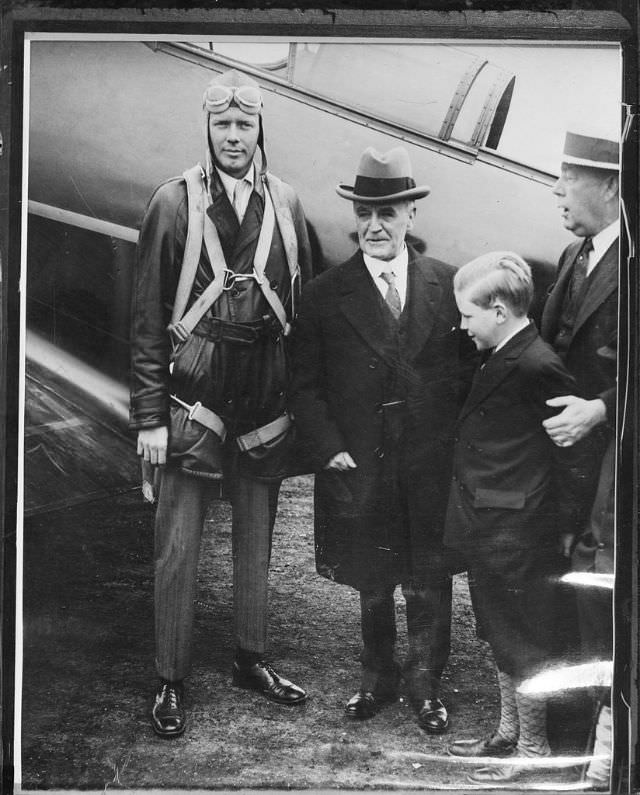 Lindbergh and Dwight Morrow, Atlantic City, NJ, May 5, 1930.