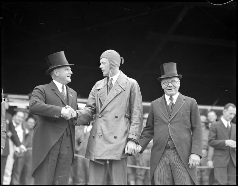 Lindbergh, Gov. Fuller and Mayor Nichols.