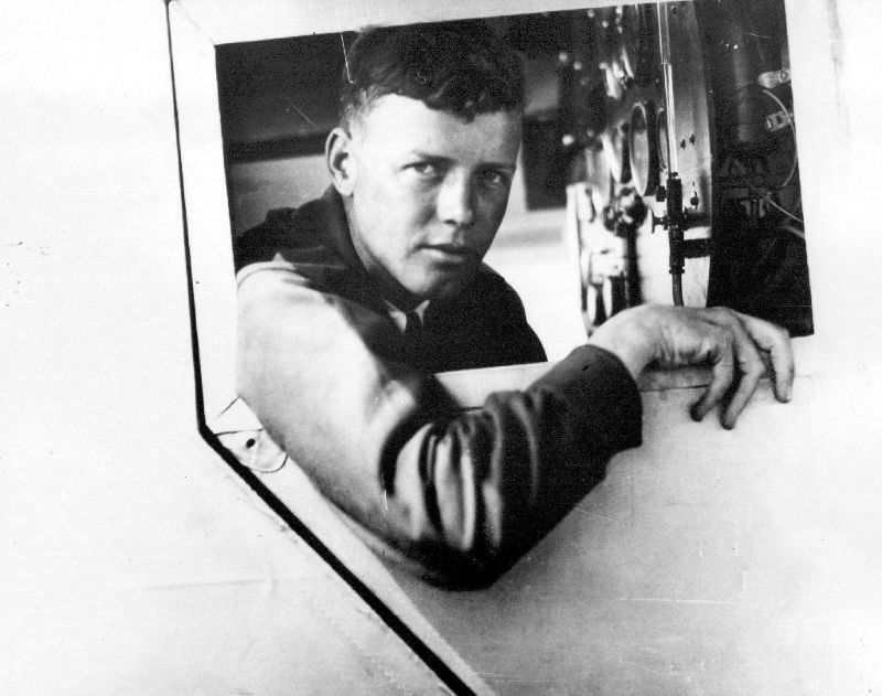 Portrait of young Charles Lindbergh.