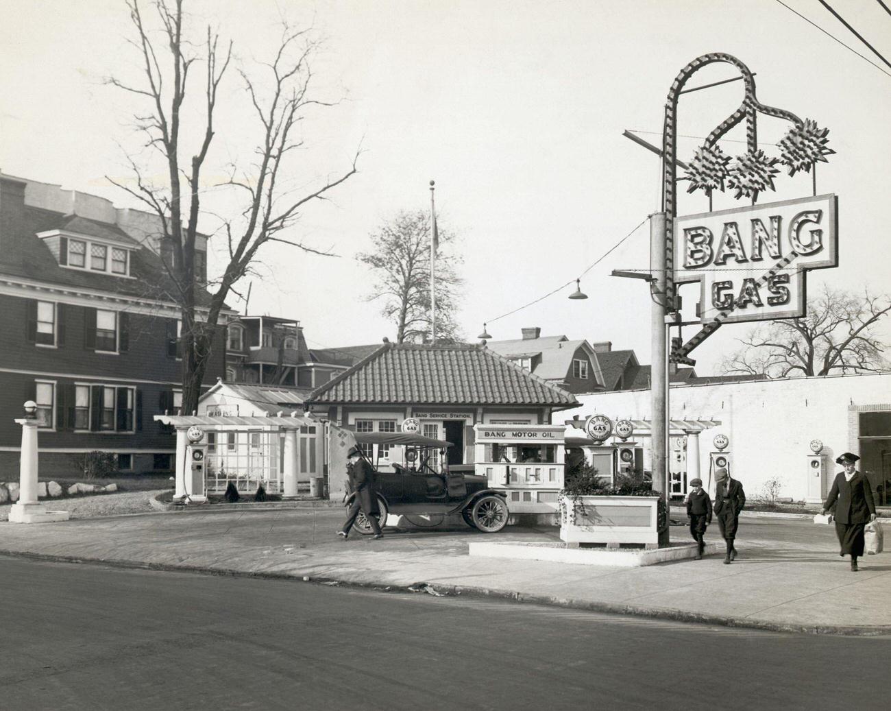 Vintage Gas Service Station, 1910s