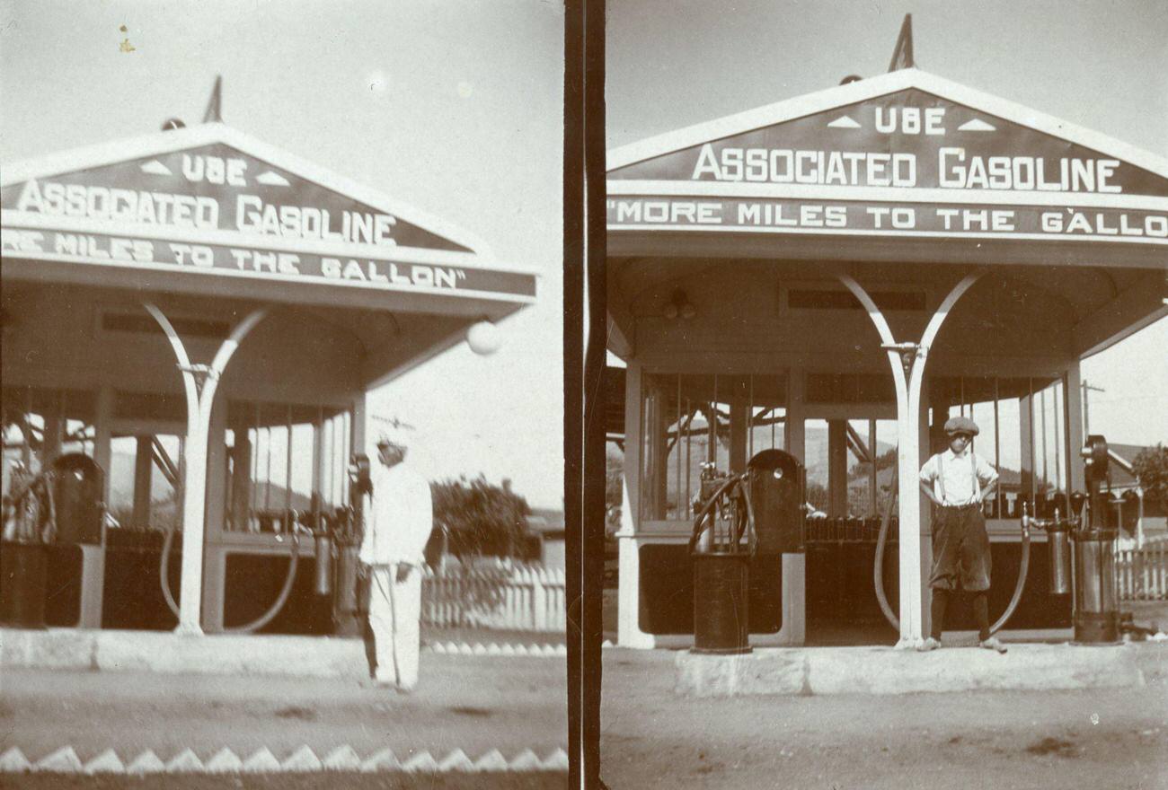 UBE Associated Gasoline Station Promotional Photos, 1920