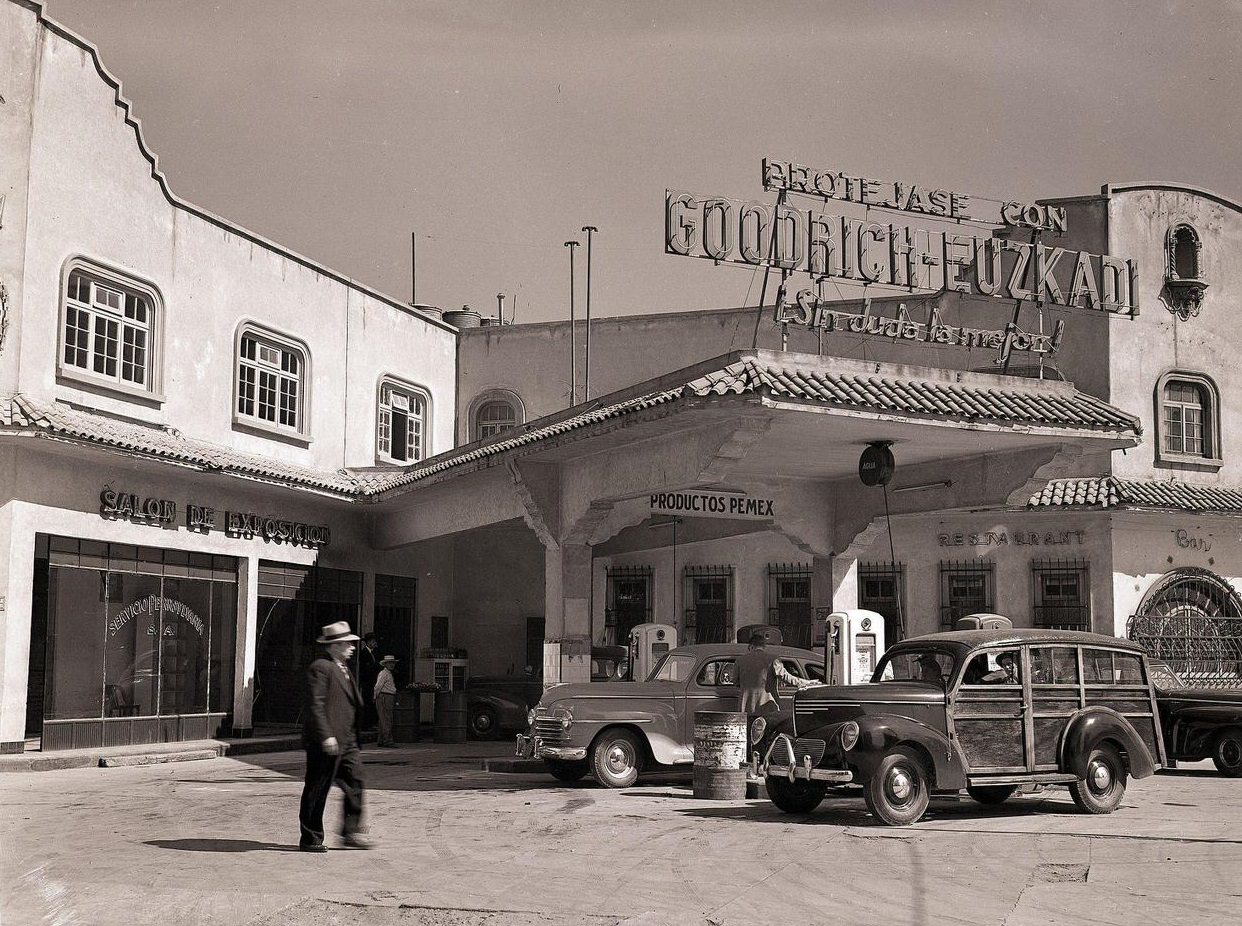 Gas Station in Mexico City, 1940s