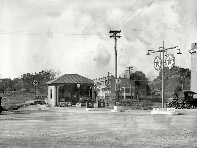 Another view of a Texaco station, 1920s.