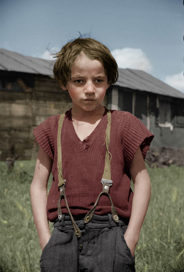 Woodcutter's son in Eden Mills, VT, 1936.