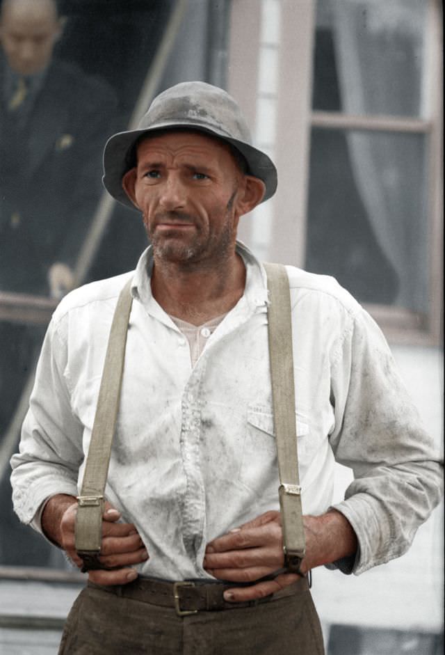 Resettled farmer Anton Weber, NY, 1937.